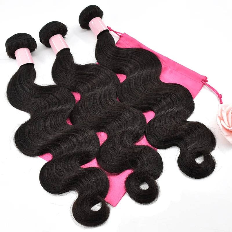 100 % Natural Human Hair Body Wave Bundle Double Drawn Virgin Hair Thick and Full Ends