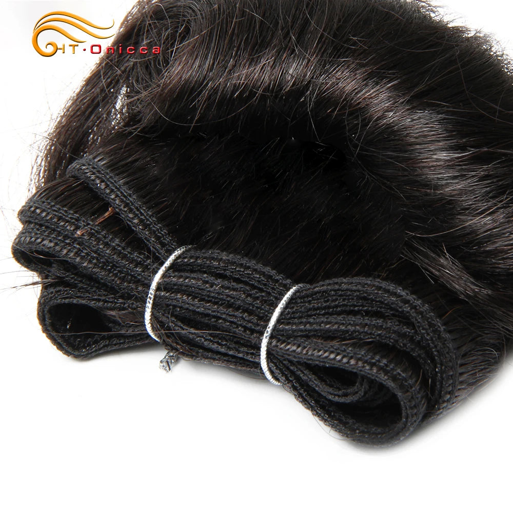 Brazilian Curly Hair 4 Bundles Double Drawn Human Hair 5 5 6 7 Inch Remy Hair Weave Bundles 1B 27 30 99J Color For Black Women