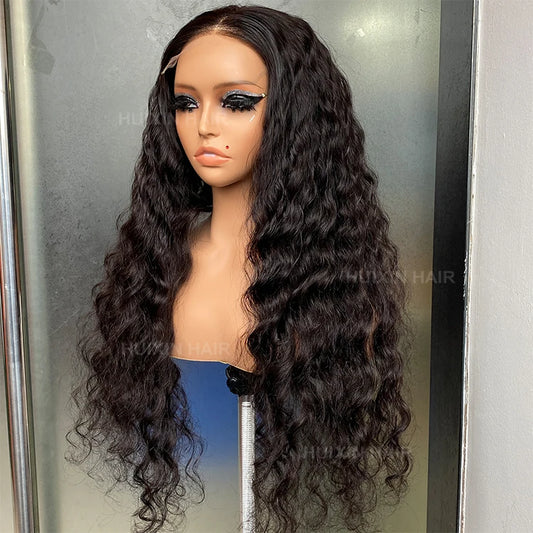 Wholesale Vendor 100% Raw Virgin Cuticle Aligned Brazilian Indian Human Hair Black Natural Wave 5x5 HD Lace Closure Glueless Wig