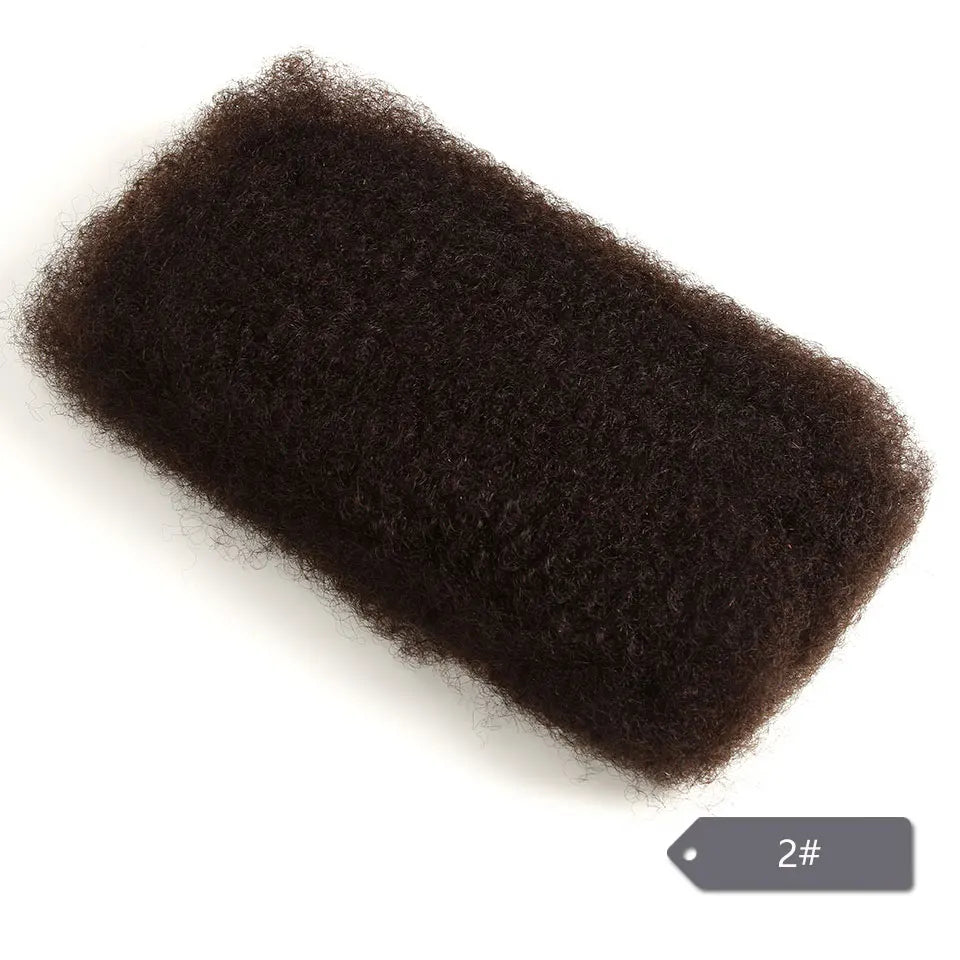 Sleek Afro Kinky Bulk Human Hair Extensions US Local Shipping Natural Black/Brown Lightweight for Braiding Styling Everyday Wear