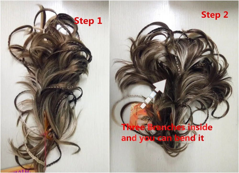 StrongBeauty Synthetic DIY Hair Red Blonde Brown Black Braid Drawstring Ponytail Clip in/on Hair Extensions Hairpieces 17Colors