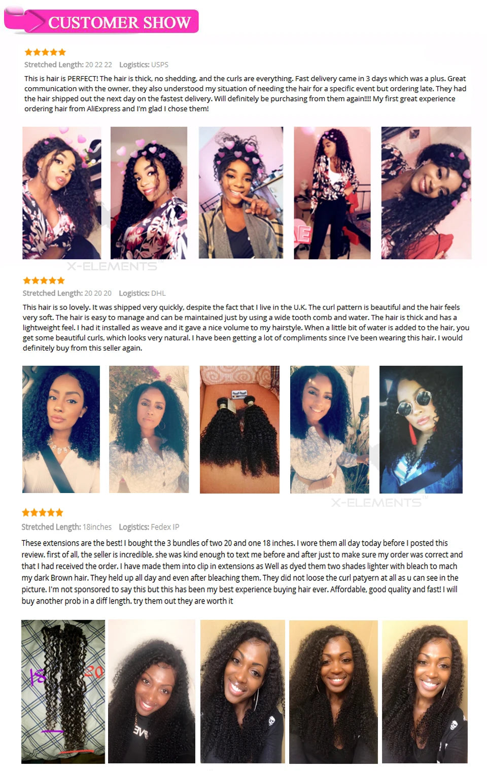Brazilian Kinky Curly Human Hair Bundles 1/3/4 Pcs Remy Human Hair Weave Kinky Curly Bundles Natural Color 8"-28"Hair Extensions