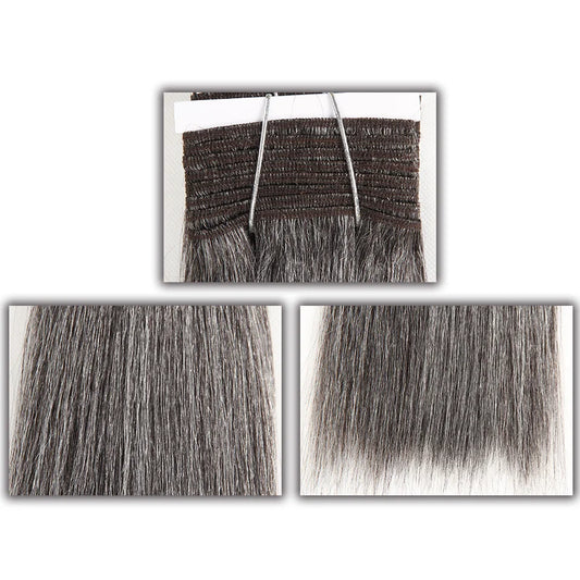 Sleek Hair Brazilian Double Drawn Remy Human Hair Weave Short Yaki Straight #44 #34 #51 #280  Piano Gray Mix Color Bundles