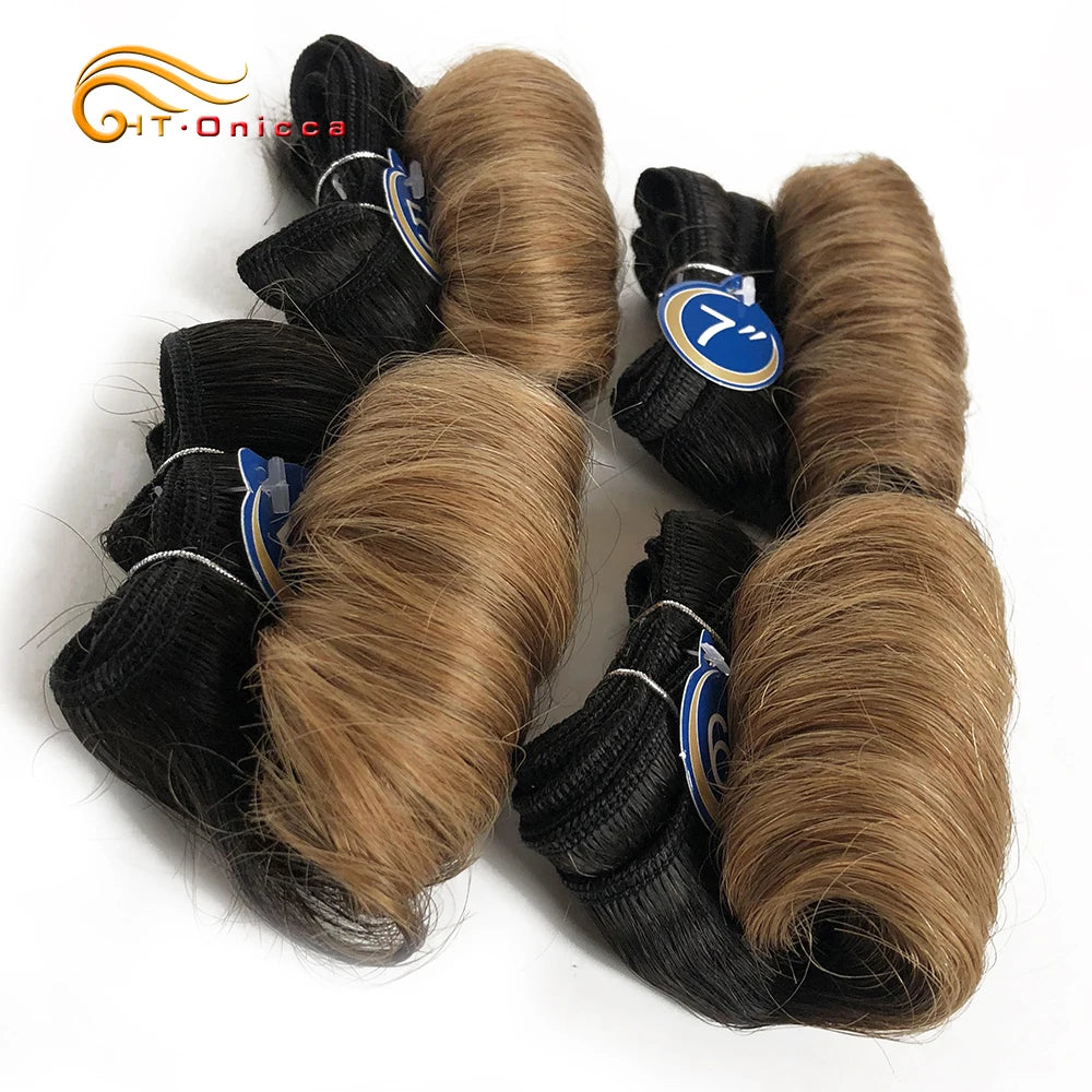 4Pcs/Lot Loose Wave Hair Extensions 100% Human Hair Bundles 1B 27 30 99J Burgundy Colored Indian Human Hair Weave Bundles
