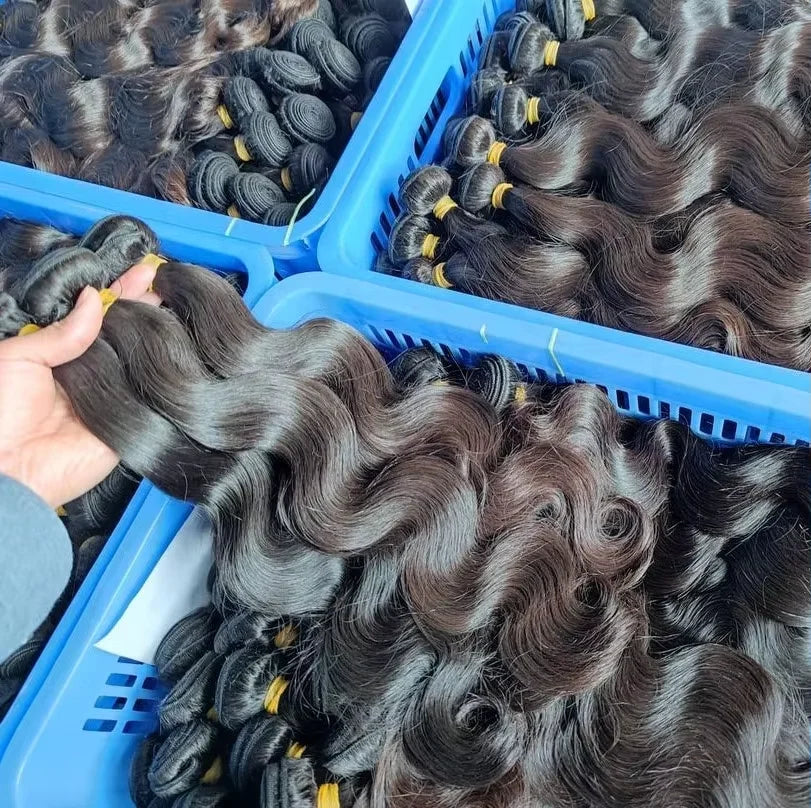 2025 Salon Store Exclusive 100% Virgin Human Hair Weaves Raw Vietnamese Bundles 12A Cuticle Aligned Hair