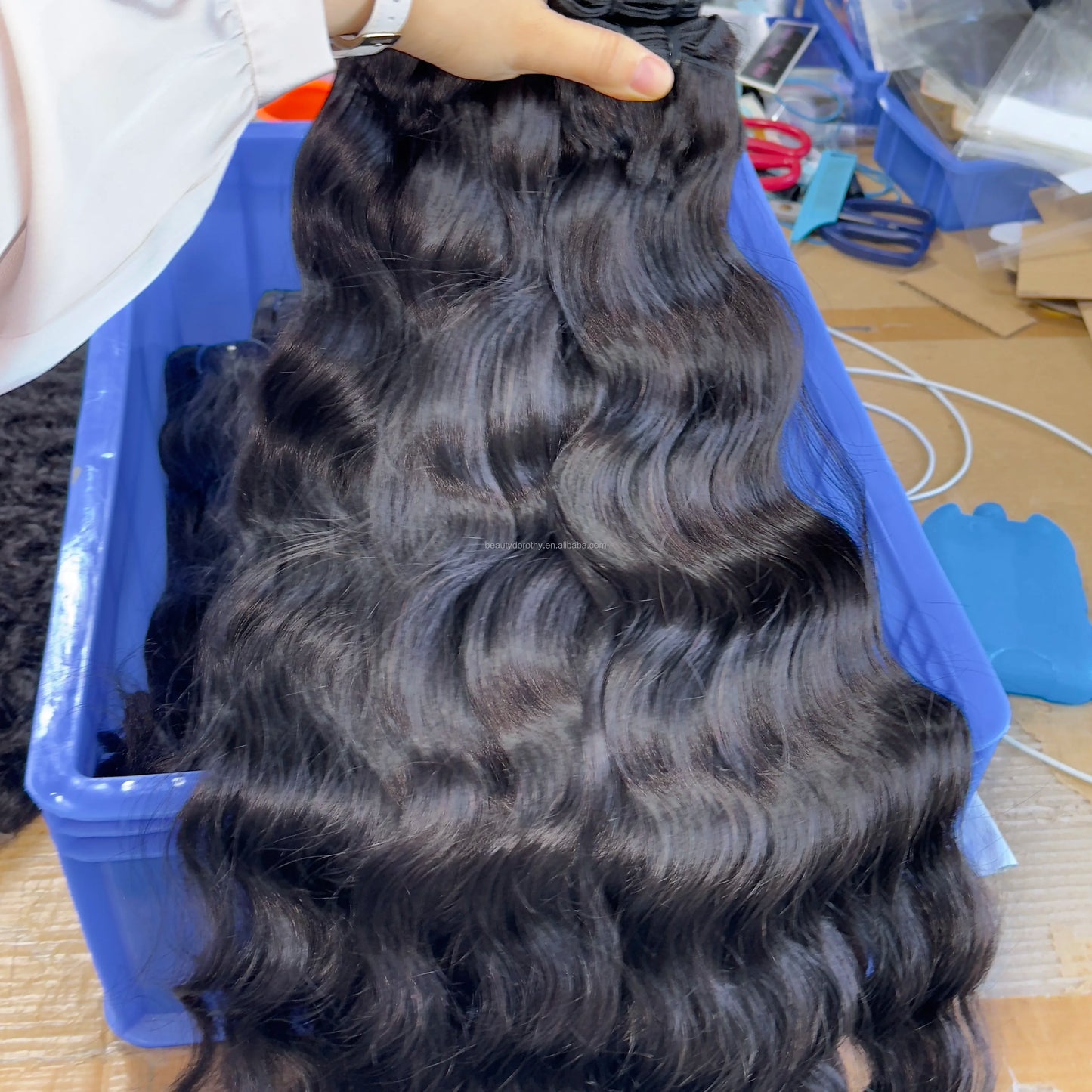 Raw Burmese Curly Hair Bundles and Closure Set Virgin Human Hair Raw Burmese Curly Hair Bundles Loose Wave