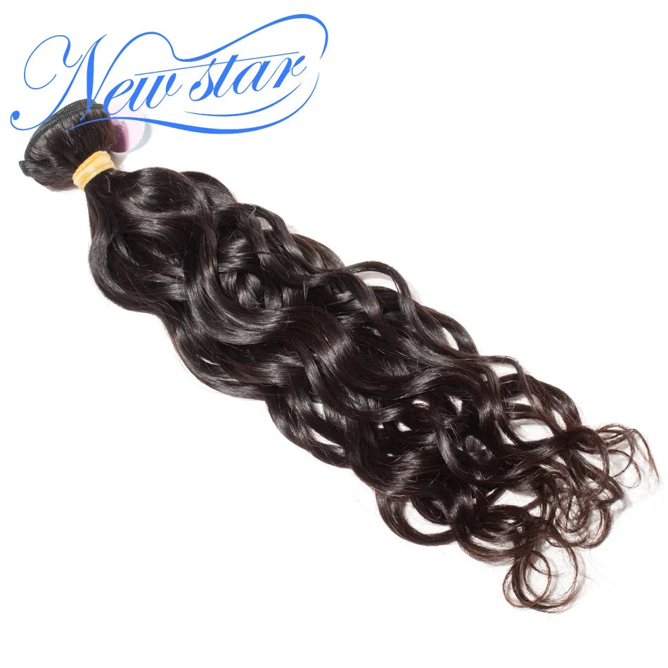 Brazilian Natural Wave Virgin Hair 1/3/4 Bundles Natural Color 100% Unprocessed New Star 11A Water Wave Raw Human Hair Weaving
