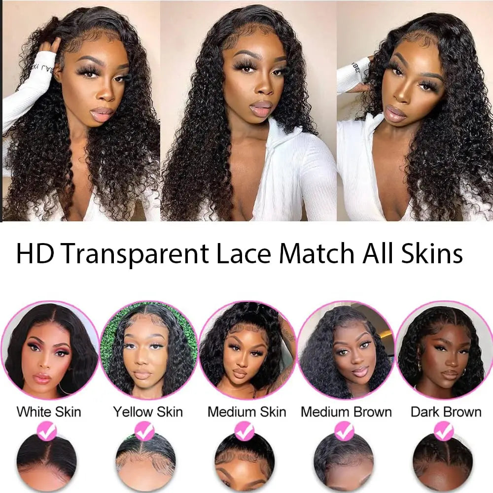 Yyong Brazilian Kinky Curly Bundles With Frontal 13x4 Lace Frontal With Bundles Remy Human Hair 3/4 Bundle With Closure
