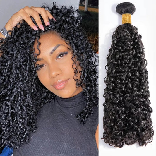 Real Brazilian Spiral Curly 10A Human Hair Bundles Deep Curly Remy Hair Weave Bundles Extensiones 3B-3C Hair Bundles No Tangle