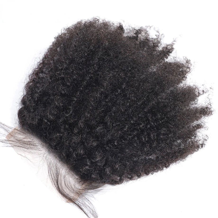 Bouncy Curly Human Hair Bundles With Closure 4x4 Closure Mongolian Afro Kinky Curly Human Hair Extensions With Closure Wholesale