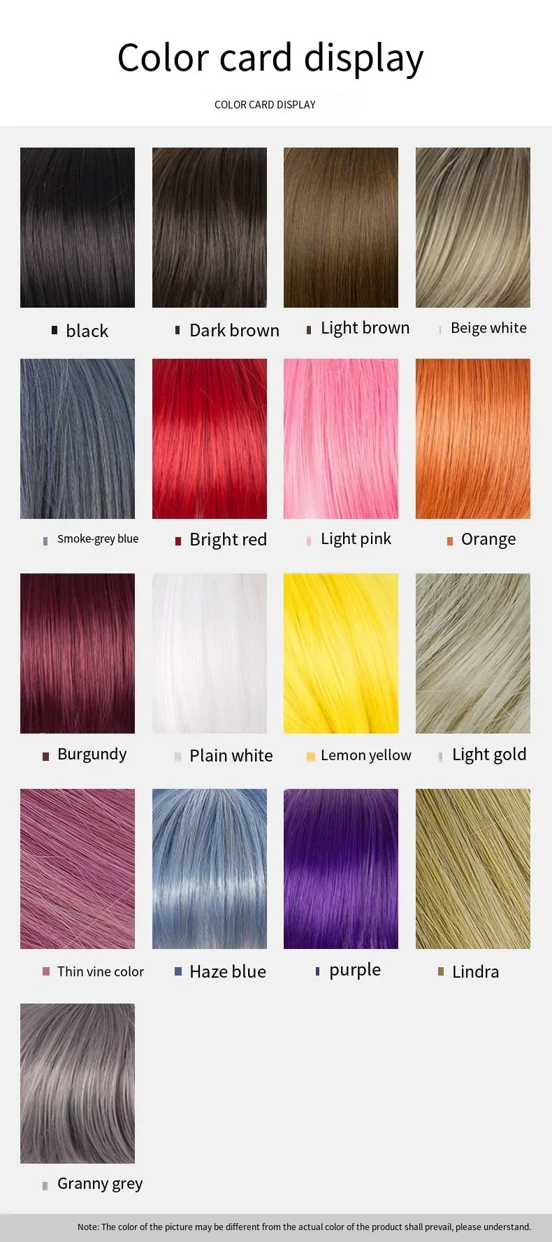 New synthetic fiber fashion wig female shoulder length trim face short straight hair high temperature silk full head cover
