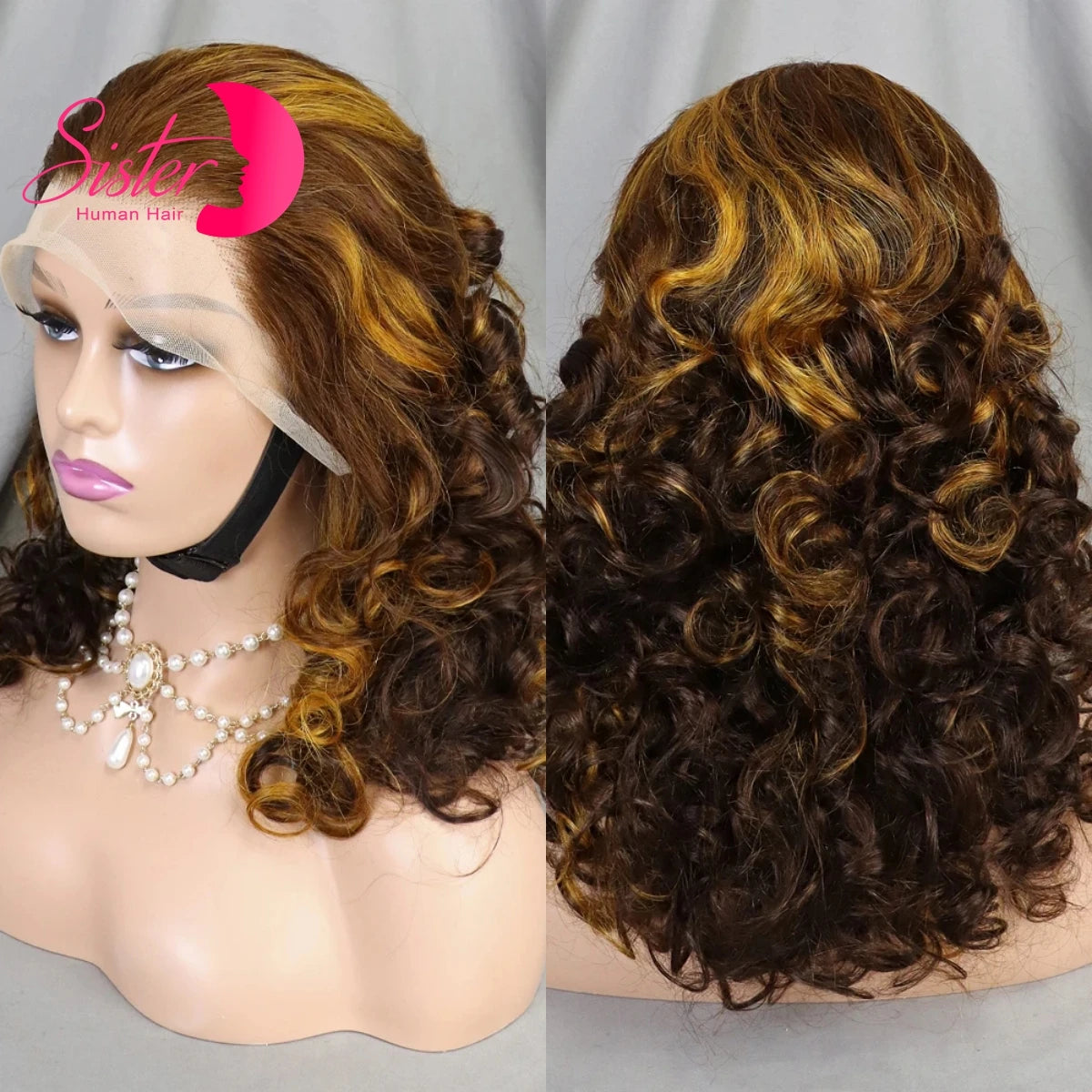 12A Double Drawn 350# Ginger Orange Spring Bouncy Curly Human Hair Wigs 13x4 Lace Frontal Curly Hair Wigs 250% Density for Women