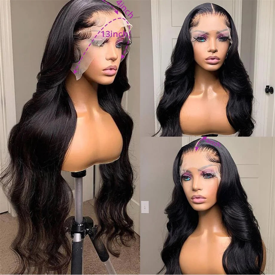 180% Body Wave Lace Front Wigs 360 Lace Wigs HD Lace 13x6 Brazilian Wigs For Women PrePlucked 13x4 Lace Frontal Human Hair Wigs