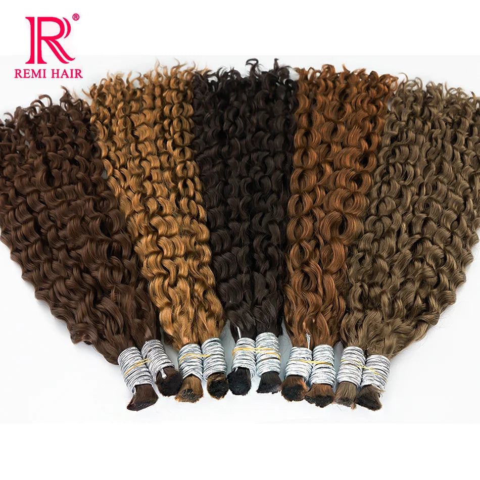 100% Human Hair Extensions for Braiding Natural Hair Weaving Loose Deep Beautiful Unprocessed Curly No Weft Vietnamese Hair Bulk