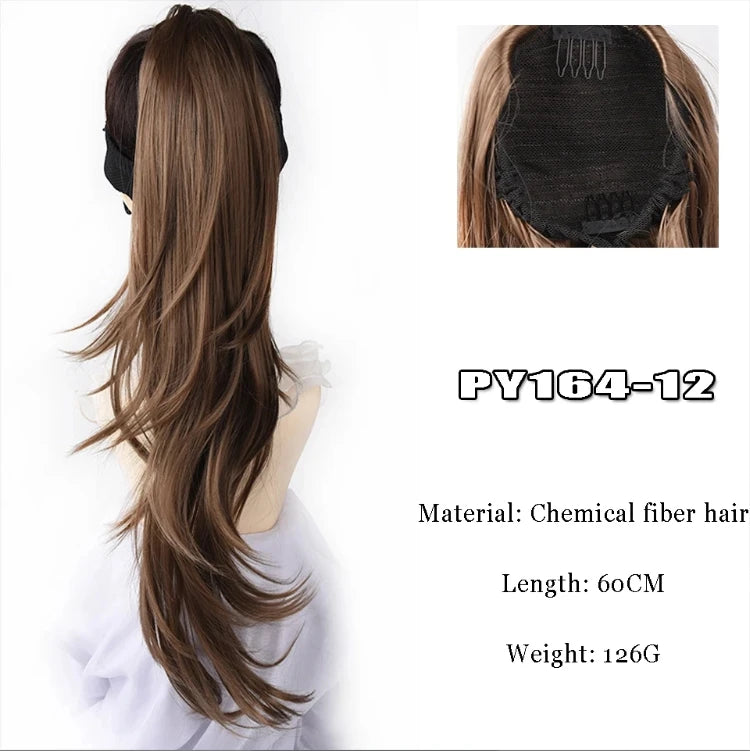 Synthetic Claw Clip In Short Ponytail Curly Pony Tail Clip-on hair False Wig House Pony Extension Hairpiece For Women