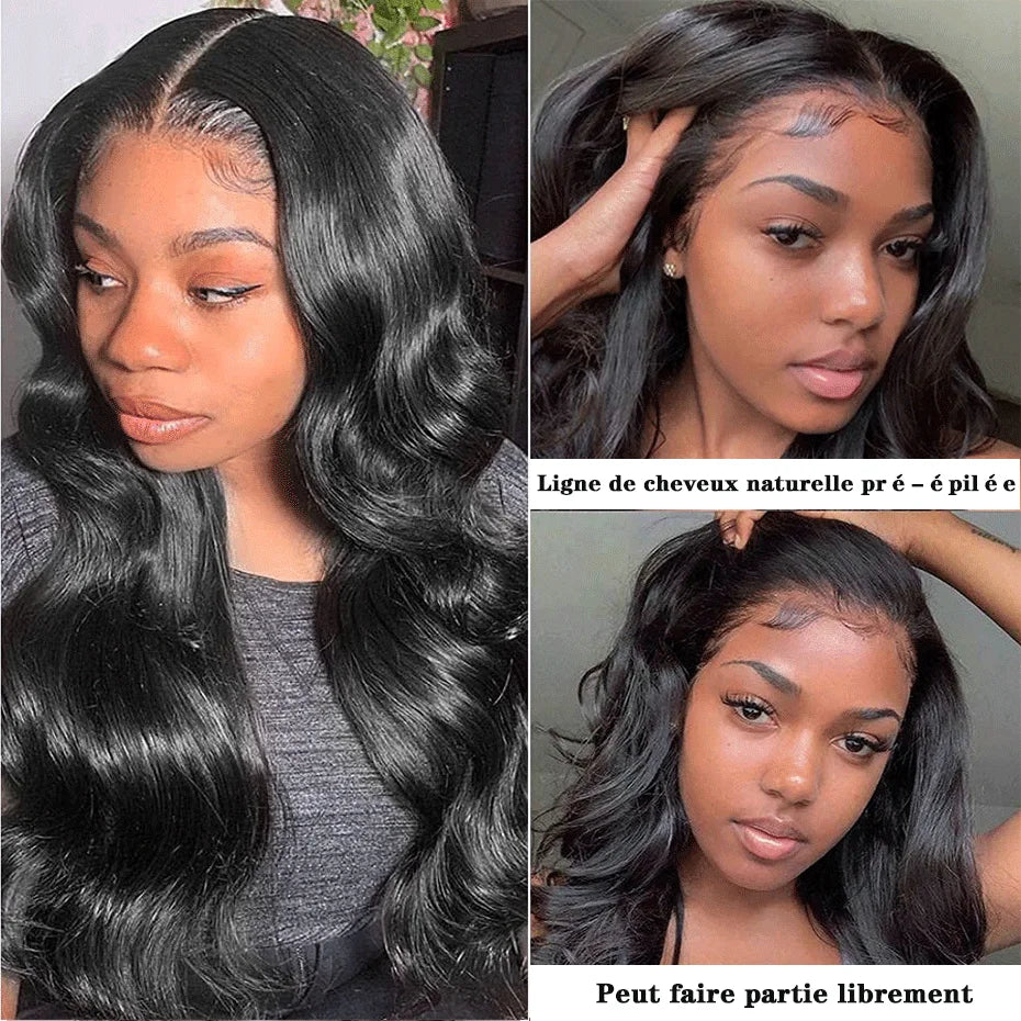 180% Body Wave Lace Front Wigs 360 Lace Wigs HD Lace 13x6 Brazilian Wigs For Women PrePlucked 13x4 Lace Frontal Human Hair Wigs
