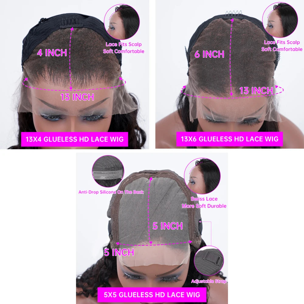 Bob Wig Human Hair Glueless 13x6 Lace Front Wigs Human Hair 100% Human Hair Wigs Transparent 13X4 Straight Lace Frontal Bob Wigs