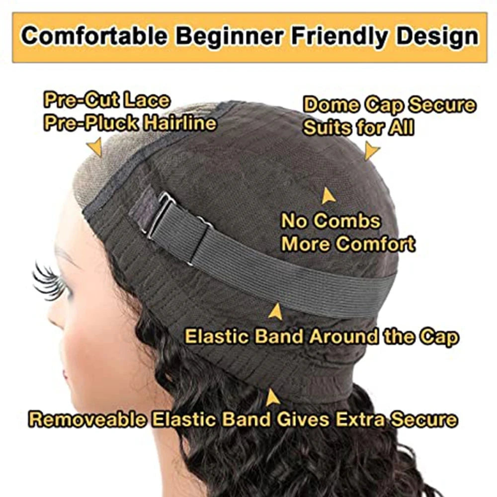 250% Density Blonde Loose Wave Lace Front Wig Ombre 1B/4 Brown Colored 13x4 HD Transparent Lace Frontal Human Hair Wig For Women
