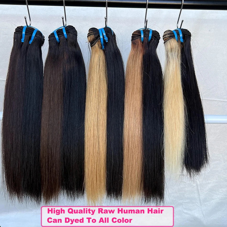 16A Vietnamese Super Double Drawn Bone Straight 100% Human Hair Bundles Unprocessed Raw Hair Weave Extensions Tissage For Women