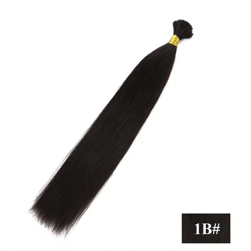 Bulk Hair Silky Straight 100% Human Hair Bulk No Weft Human Hair Extensions 50G 100G Micro Human Braiding Hair For Boho Braids