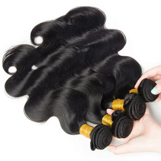 Body Wave Bundles Human Hair Brazilian Hair Weave Bundles 1/3/4 Bundle Deals Human Hair Extensions Natural Colored Hair Tissage