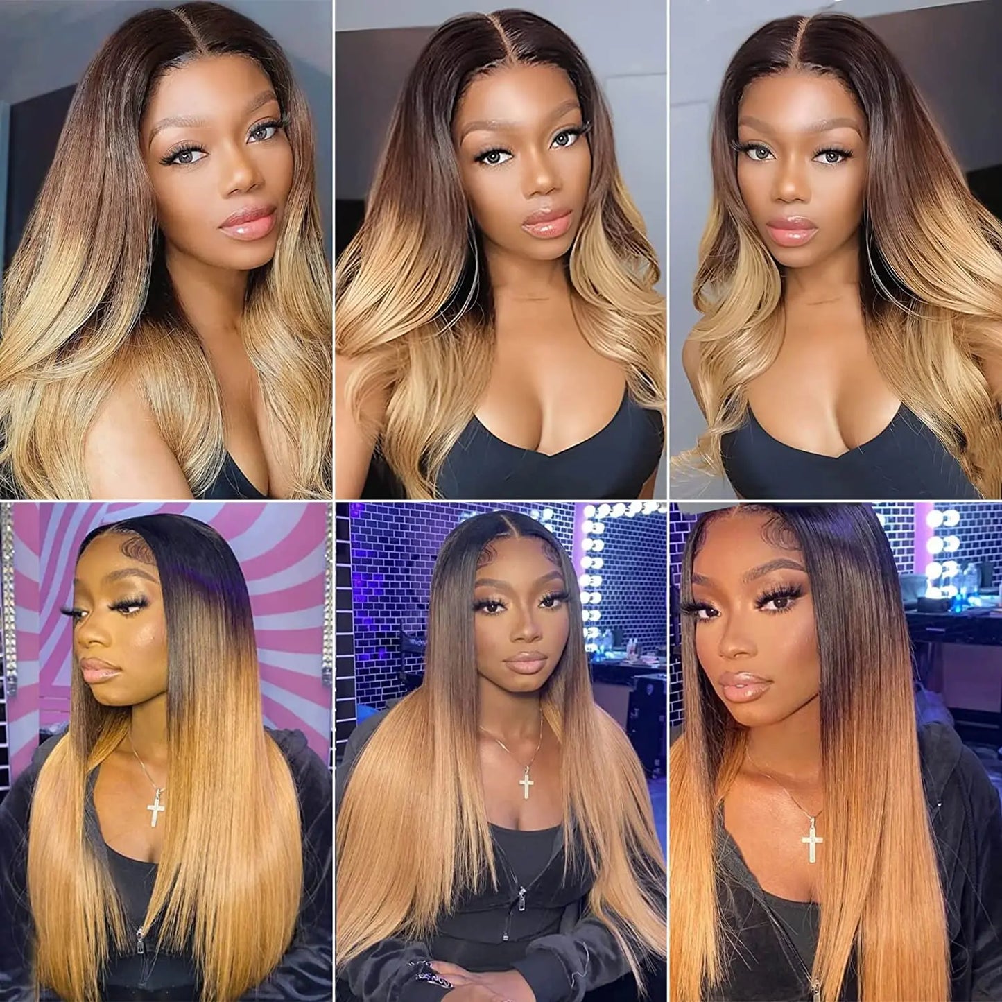 12A Body Wave Human Hair Bundles Ombre Colored 1/3/4 Bundles Human Hair 100% Unprocessed Virgin Brazilian Hair Weave Extensions