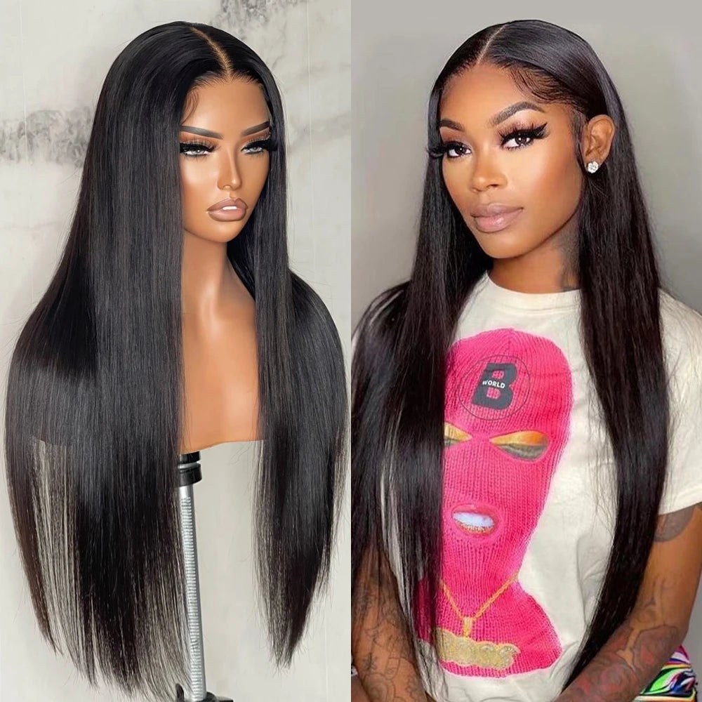 30 32inch Straight Lace Front Human Hair Wig 13x4 13X6 Transparent Lace Frontal Wig Brazilian 5x5 Closure Cheaper Wigs For Women