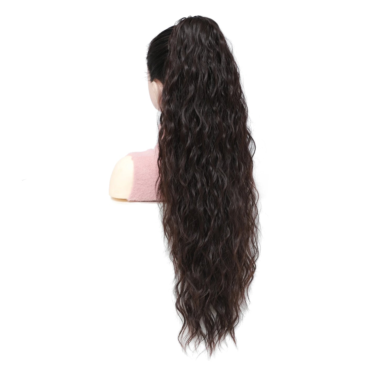 28 Inch Long Ponytail Extension Curly Wavy Claw Clip on Fake Pony Tail Hair Piece Natural Fluffy Synthetic Horse Tail for Women