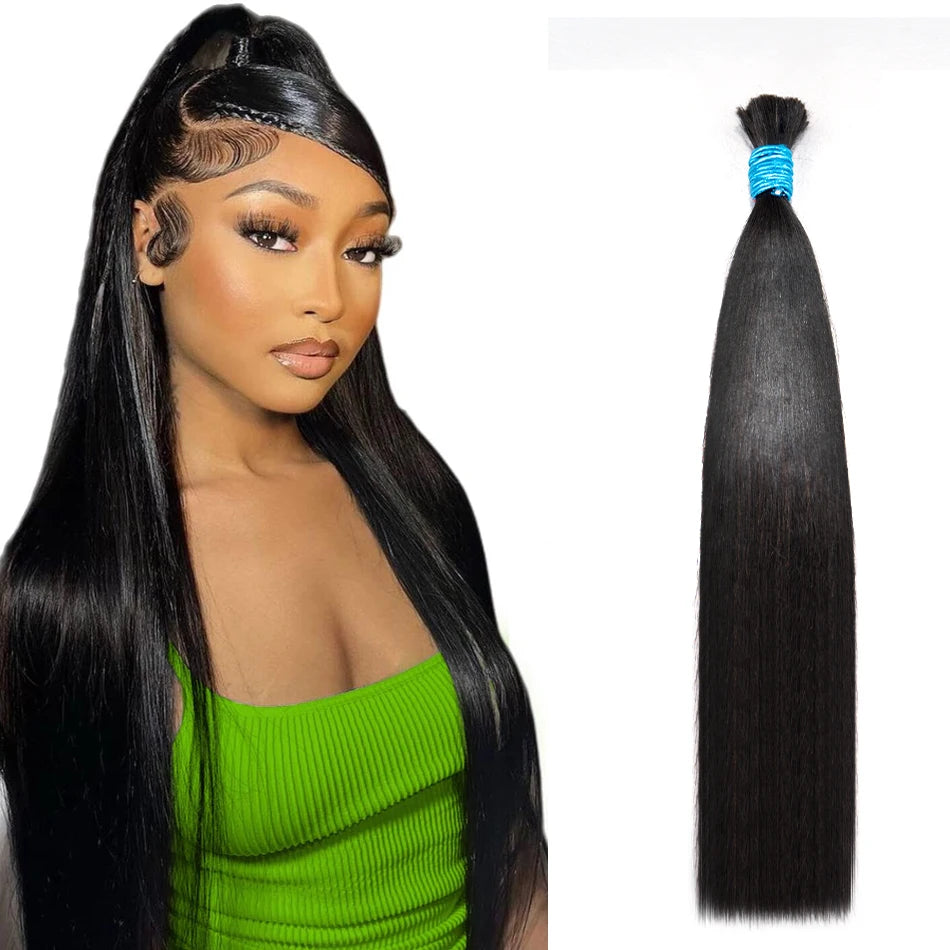 100% Virgin Human Hair Bulk Extension Loose Body Wave Bulk Weaving For Braiding Unprocessed No Weft Straight Deep Wave Hair Bulk
