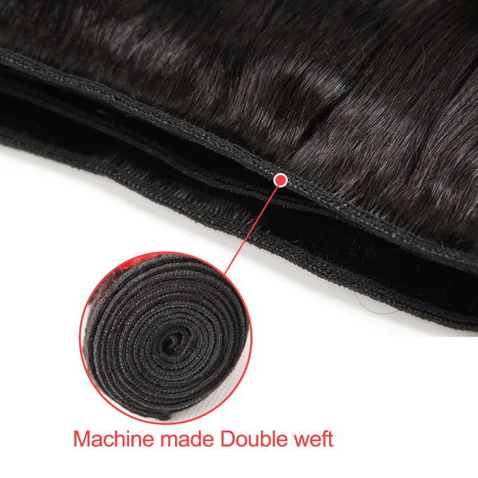 50g Bone Staight Human Hair Extensions Bundles 100% Human Hair Weaving 24 26 28 30 Inch Natural Black Brazilian Virgin Hair