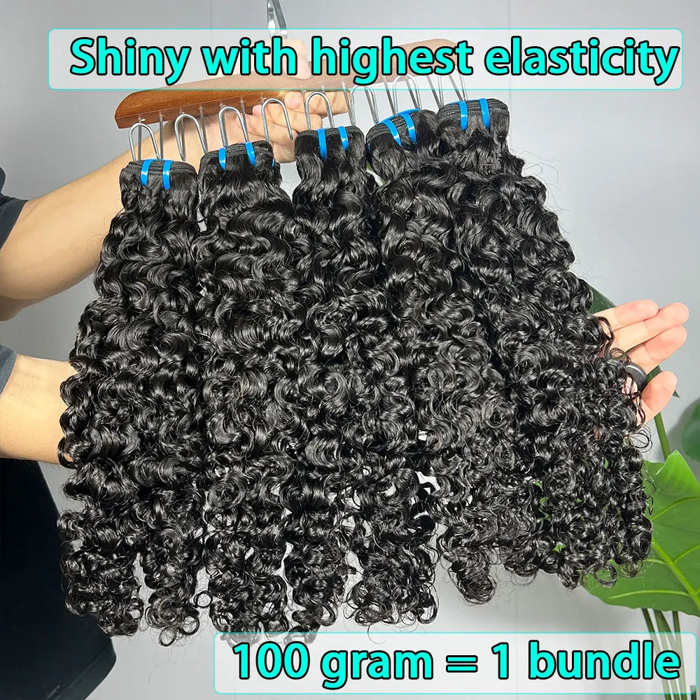 15A Burmese Curly 100% Human Hair Bundles Bouncy Curly Unprocessed Raw Virgin Hair Weave Extensions For Black Women