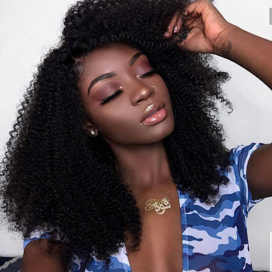 Afro Kinky Curly Hair Bundles 100% Human Hair Bundles Remy 6Pcs/Lot Mongolian Bundles Deal Afro Kinky Human Hair Extensions