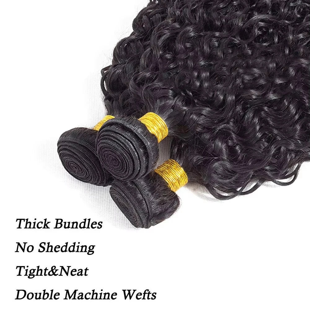 Real Brazilian Spiral Curly 10A Human Hair Bundles Deep Curly Remy Hair Weave Bundles Extensiones 3B-3C Hair Bundles No Tangle
