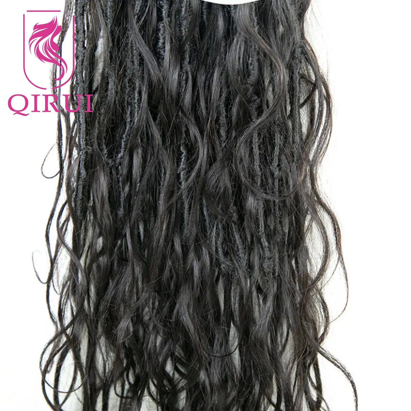 Body Wave Pre Looped Crochet Boho Locs With Human Hair Curls Knotless Braid Goddess Locs Crochet Hair With Human Hair Curly Ends