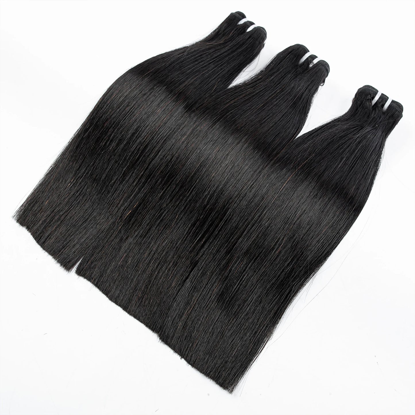 16A Vietnamese Virgin Hair Double Drawn Bone Straight Hair Bundles with 2x6/5x5 HD Lace Closure 100% Raw Human Hair Bundles