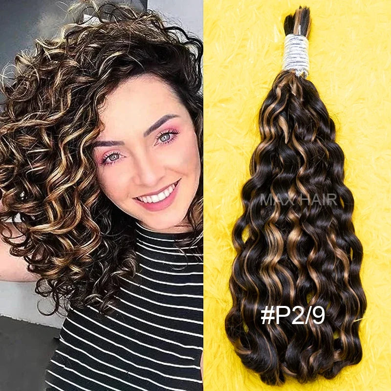 100% Human Hair Extensions for Braiding Natural Hair Weaving Loose Deep Beautiful Unprocessed Curly No Weft Vietnamese Hair Bulk