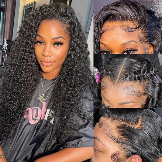 28 30 32 Inches Deep Wave Bundles With Frontal 13x4 HD Lace Brazilian Remy Hair Bundles for Black Women Lace Closure With Bundle
