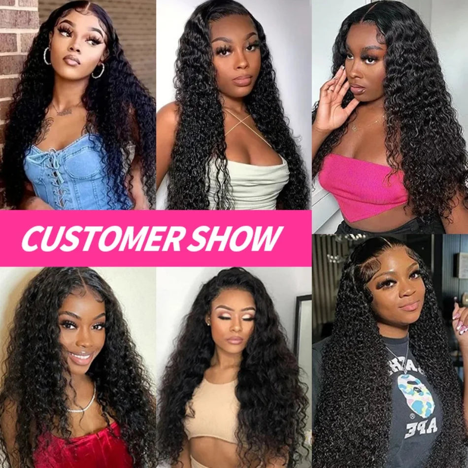 Deep Wave Bundles Curly Human Hair Bundles Brazilian Weaving 24 26 28 30 Inch Natural Human Hair 100% Natural Extensions Hair