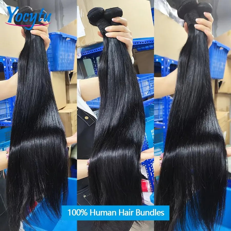 20 20 20 Inch Bundles 100% Human Hair Delivery 3 Days France 12A Straight Human Hair Bundles YOCYTU Raw Hair Bundles For Women