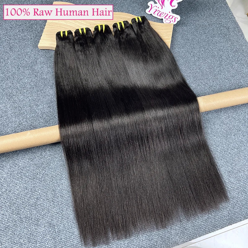 Yiwigs 12A Grade Yaki Straight Hair Bundles Natural Color Sew In Bundles Quick Weaves 100% Unprocessed Raw Vietnamese Human Hair