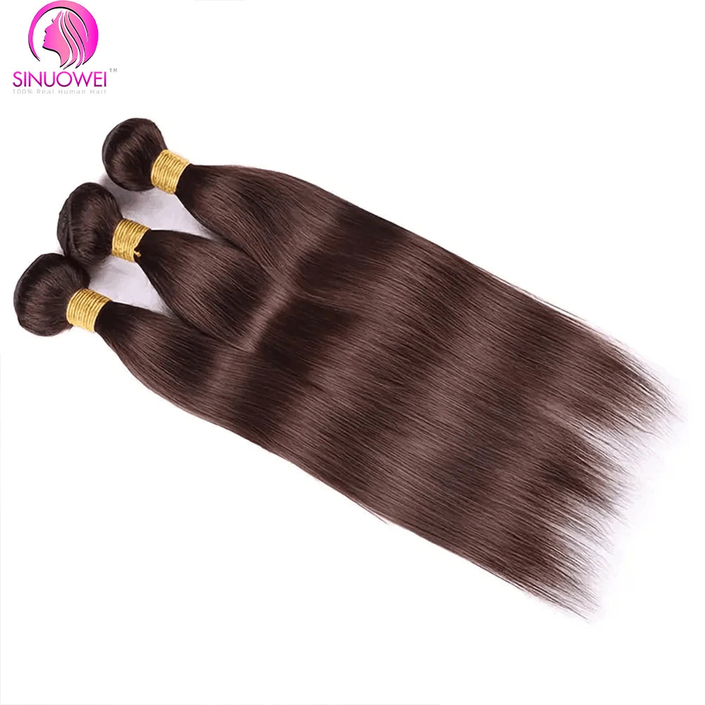 #2 Hair Bundles 1/3/4 Pcs Darkest Brown Colored Peruvian Human Hair Weaving Extensions 32 34 Inch Brazilian Hair Bundles Cheap
