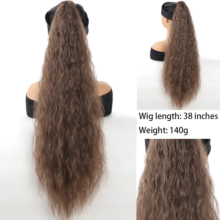 Synthetic Claw Clip In Short Ponytail Curly Pony Tail Clip-on hair False Wig House Pony Extension Hairpiece For Women