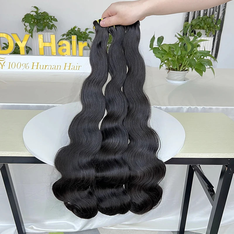 15A Grade Super Double Drawn Body Wave Bundles Human Hair Unprocessed Raw Hair Weave Bundles Human Hair Curly Vietnamese Hair