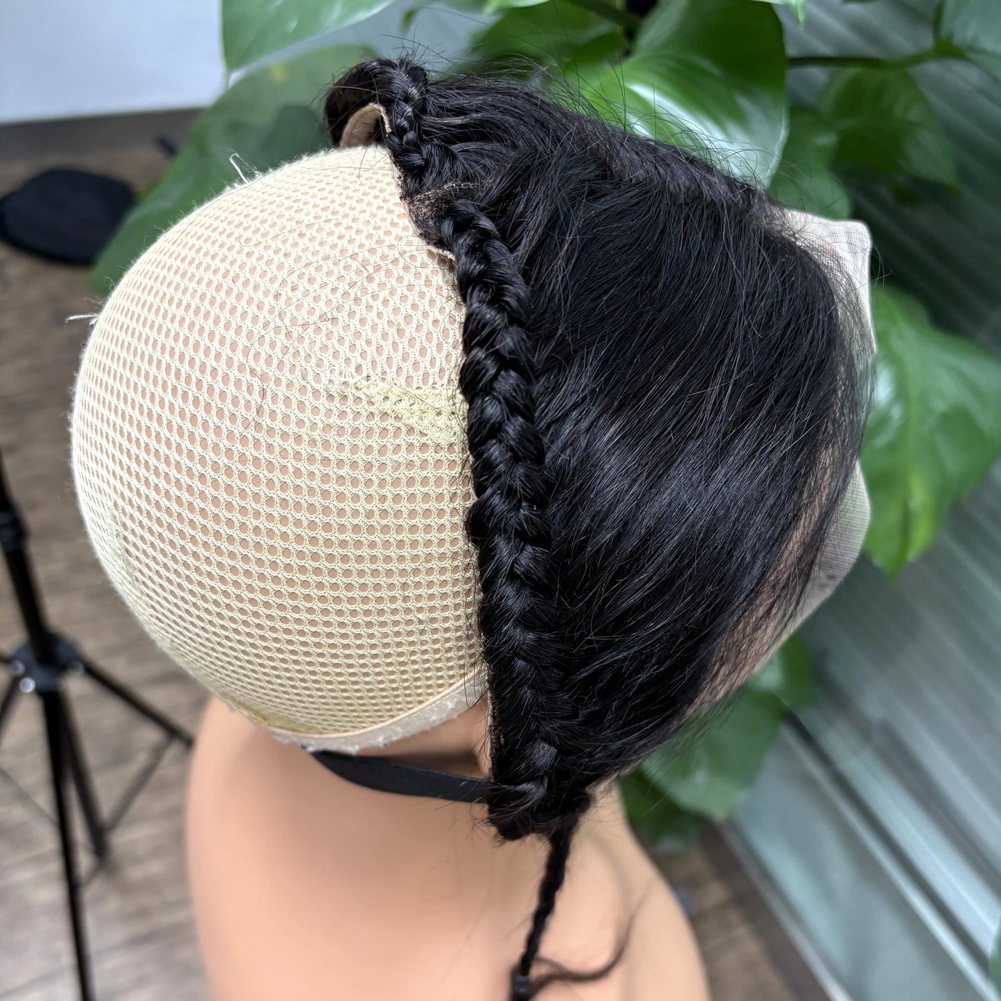 13X4 Transparent Lace Frontal with Braids 10 Inches Natural Brazilian Remy Hair Lace Frontal for Women Girls
