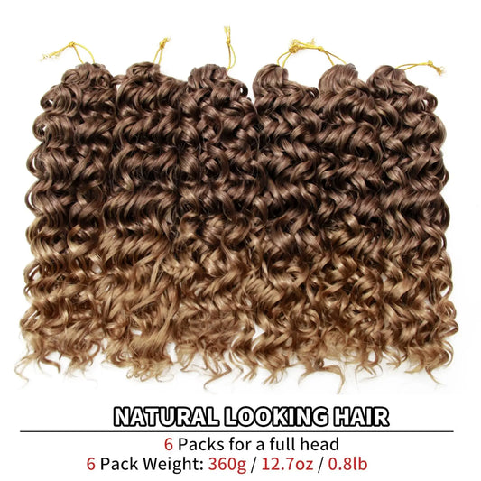 12"GoGo Curl Crochet Hair Short Curly Crochet Hair for Women Water Wave Deep Twist Crochet Braids Synthetic Braiding Hair