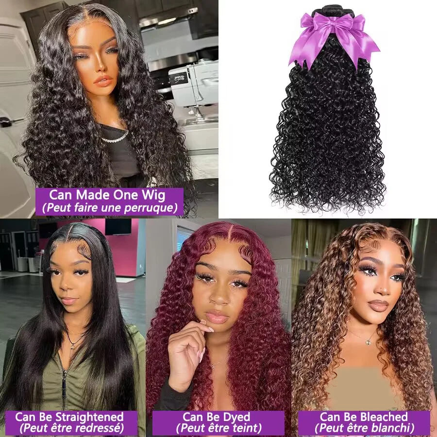 Curly Human Hair Bundles Curly Bundles Human Hair Extensions for Women Raw Hair Bundles Top Quality Thick Hair 3-5 Days Delivery
