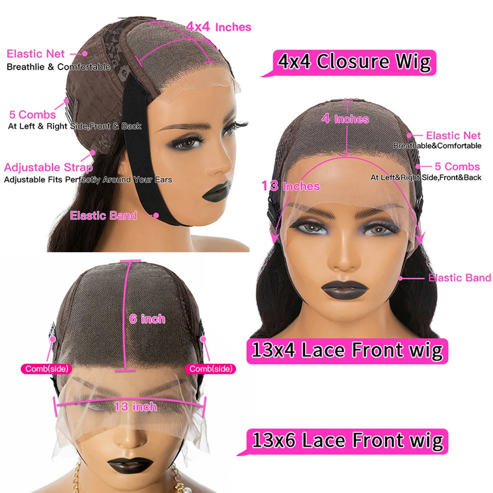1B 30 Short Bob Kinky Curly Human Hair Wigs 13x4 Transparent Lace Frontal Wig Ombre Brown Colored 250% Density Brazilian Wigs
