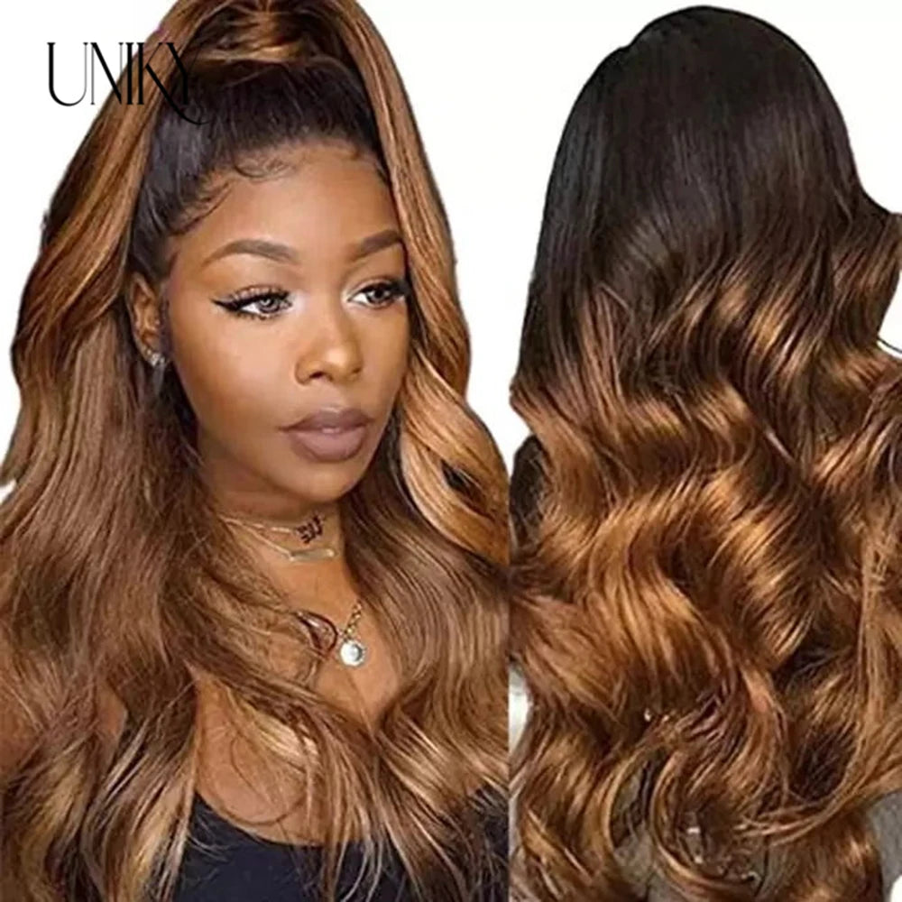 Ombre Lace Front Wig Human Hair Wigs For Women Brazilian Body Wave Lace Front Wig 13X4 Blonde Lace Frontal Wig On Sale Clearance