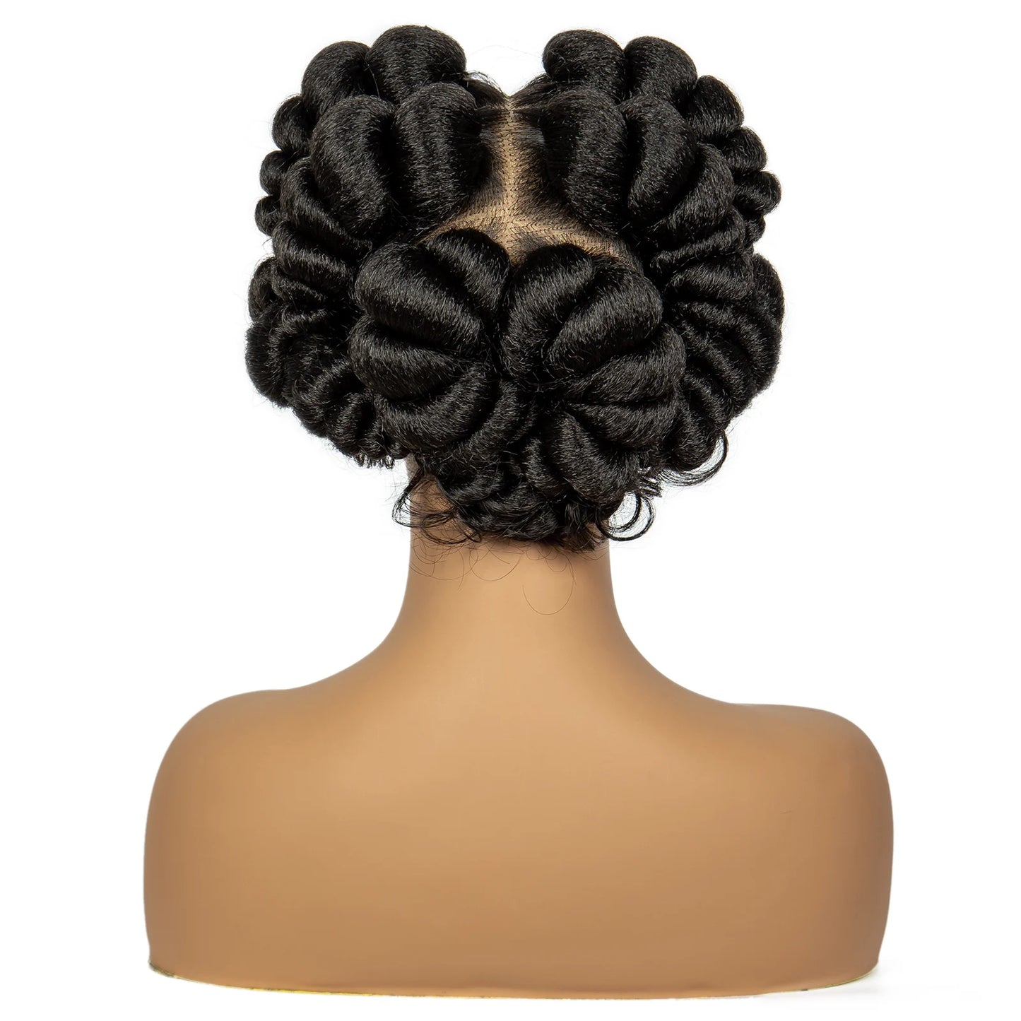 Synthetic Full Lace Handmade Bantu Braided Wigs Short Cute Natural Braided Lace Wigs For Black Women Knotless Braids Wigs