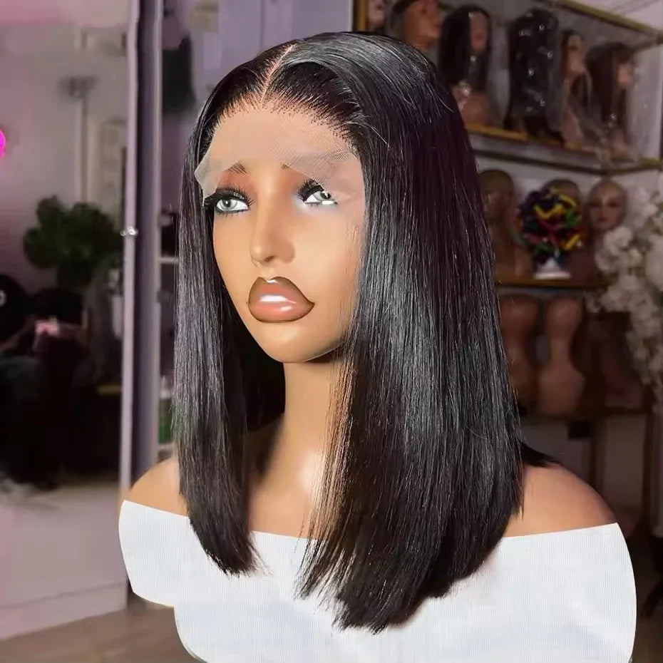 250% 10A Raw Vietnamese Transparent Lace Frontal Wig Human Hair 13x4 13x6 Bob Preplucked Bleached Knots Human Hair Wig for Women